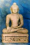 Sitting Buddha / one hand at lap